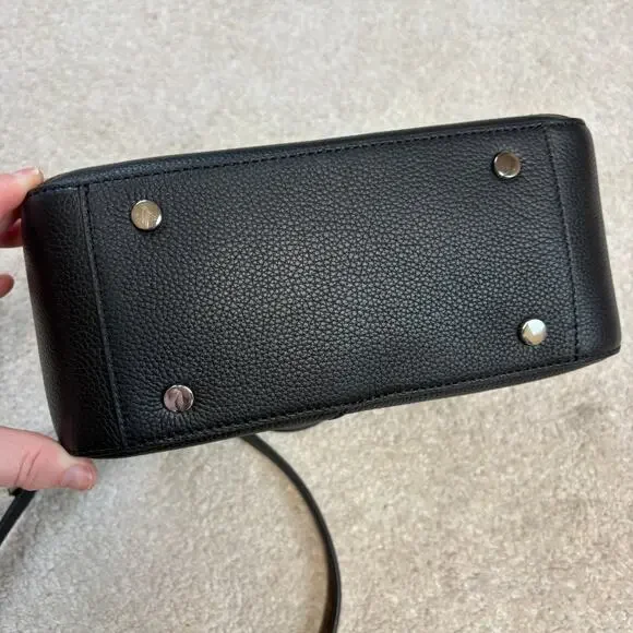 NWOT Quince Italian Leather Patchwork Crossbody Bag Black With Dustbag - Picture 5 of 7